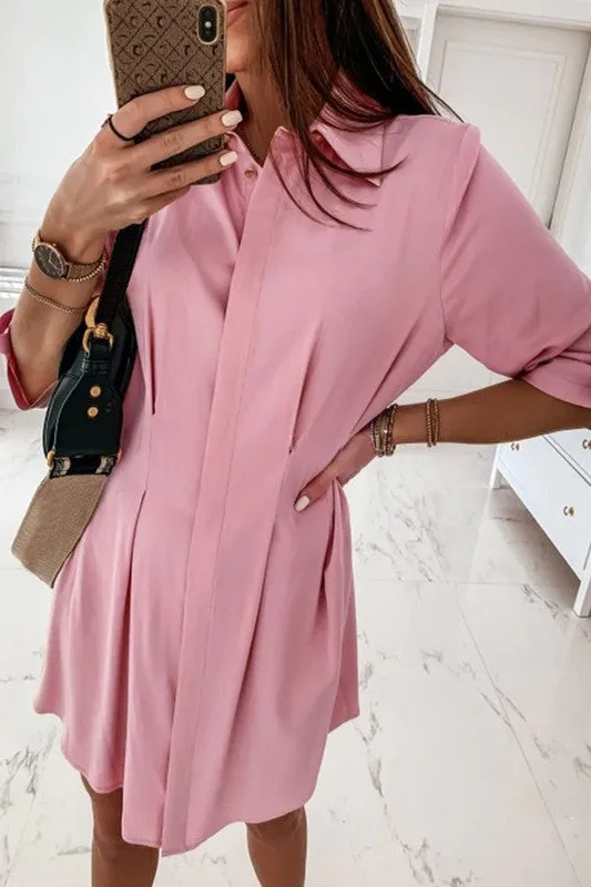 Kali Button Down Shirt Dress