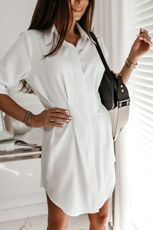Kali Button Down Shirt Dress
