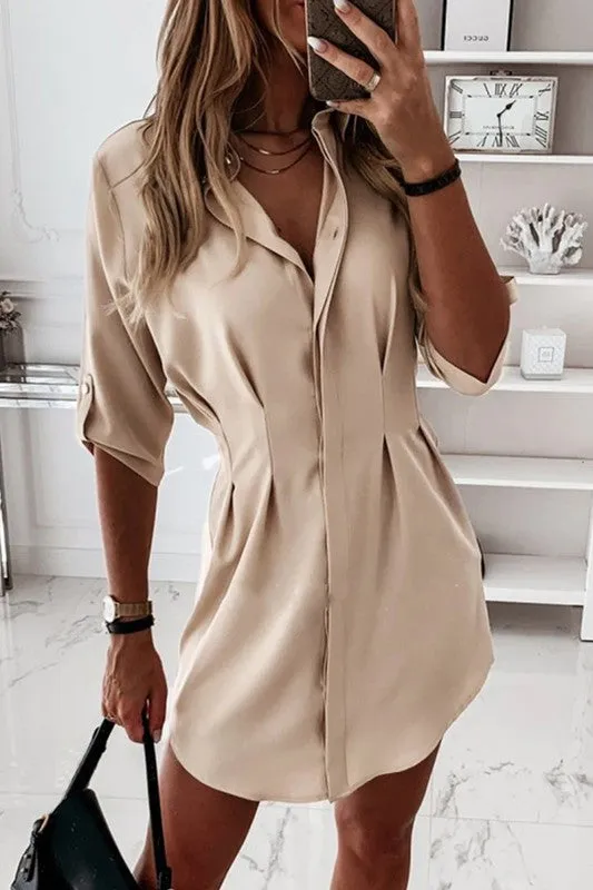 Kali Button Down Shirt Dress