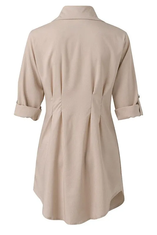 Kali Button Down Shirt Dress