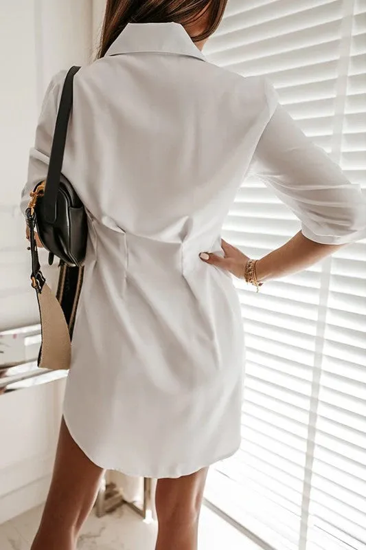 Kali Button Down Shirt Dress