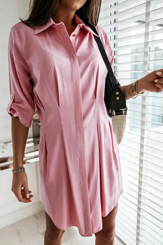 Kali Button Down Shirt Dress