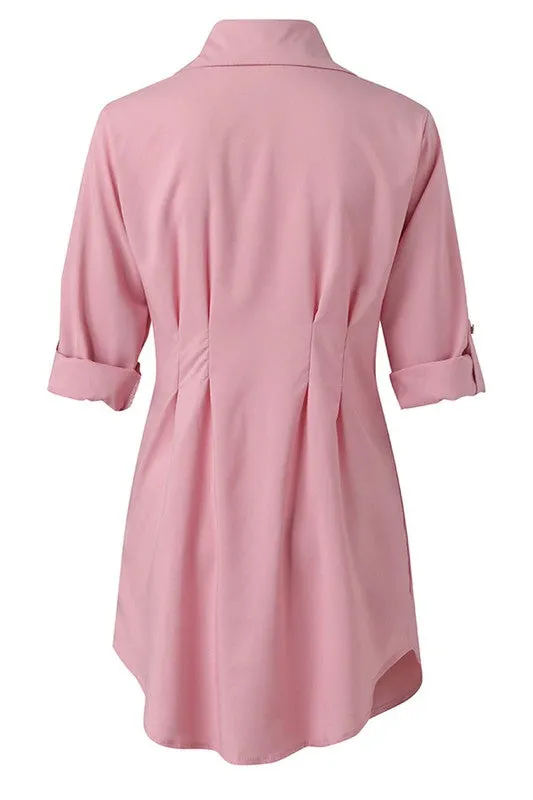 Kali Button Down Shirt Dress