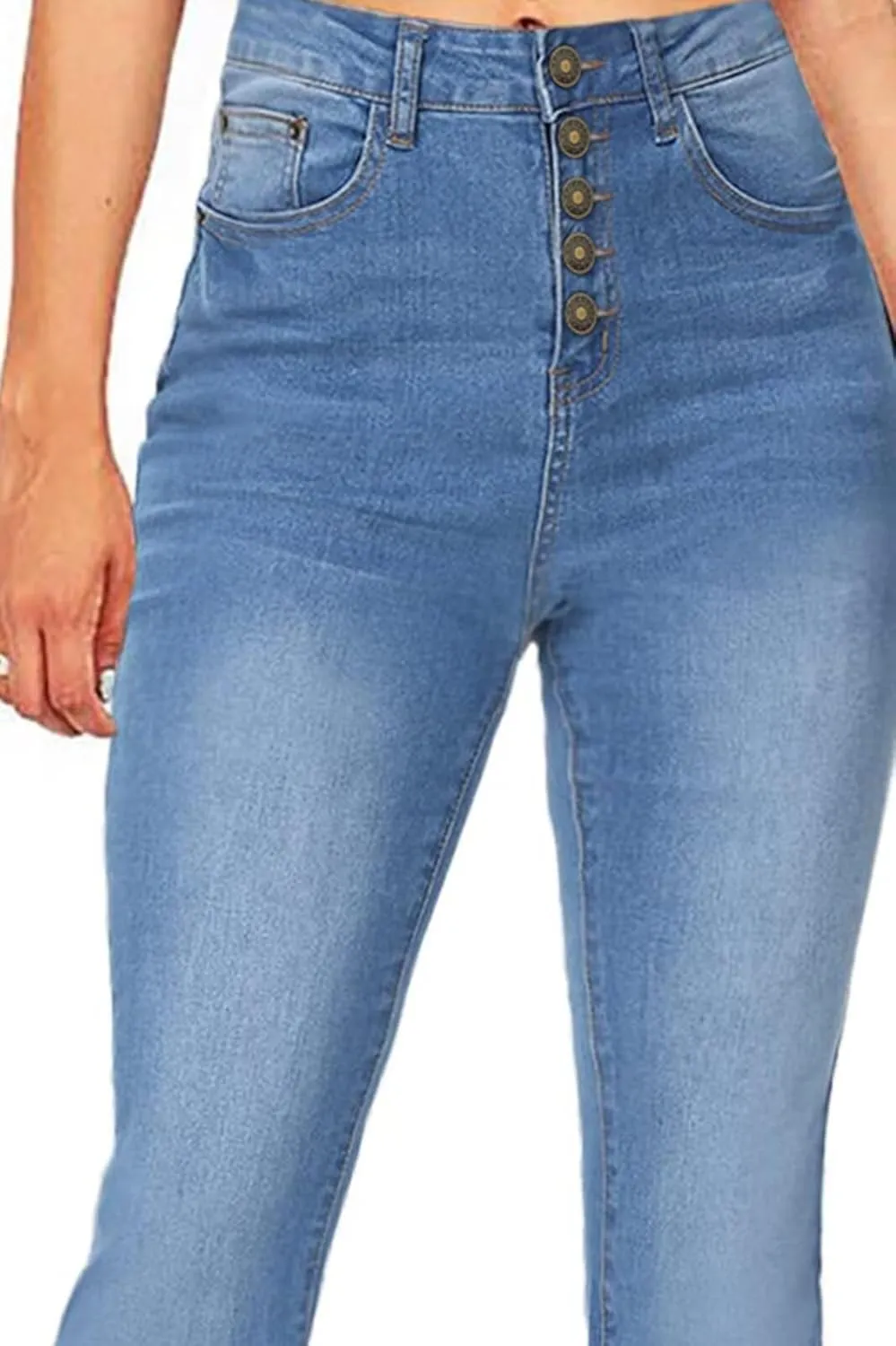 KDF Flare Jeans for Women Women's Bootcut Bell Bottom Jeans High Waisted Stretch Slimming Bell Bottoms Jeans