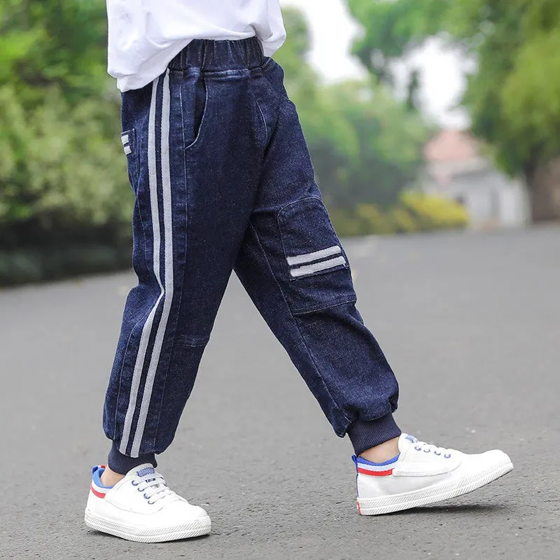 Kids Boys Jeans Loose Denim Clothing Pants Fashion Boy Casual Cowboy Long Pants - BJN0110
