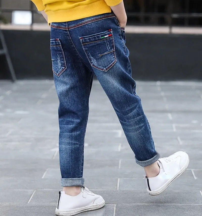 Kids Boys Jeans Loose Denim Clothing Pants Fashion Boy Casual Cowboy Long Pants - BJN0110