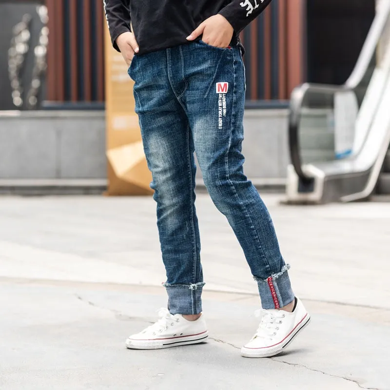 Kids Boys Jeans Loose Denim Clothing Pants Fashion Boy Casual Cowboy Long Pants - BJN0110