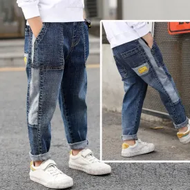 Kids Boys Jeans Loose Denim Clothing Pants Fashion Boy Casual Cowboy Long Pants - BJN0110