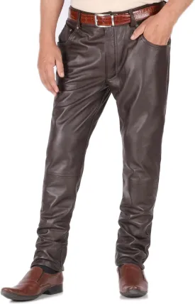 Laverapelle Men's Genuine Lambskin Leather Pants (Black, Leather Jeans) - 1804001