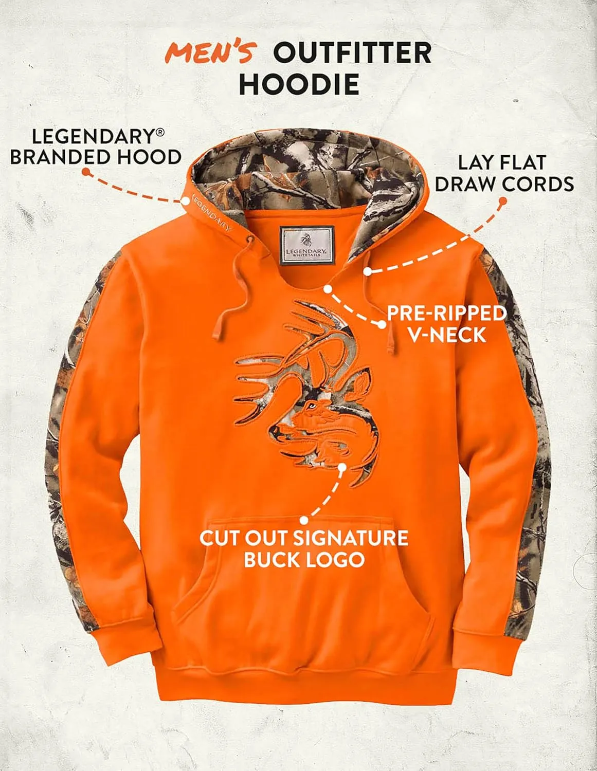 Legendary Whitetails Men's Camo Outfitter Hoodie