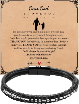 Mens Bracelets Men Morse Code Bracelet Father Dad Husband Son Grandson Brother Boyfriend Father'S Day Birthday Graduation Valentines Day Anniversary Christmas Leather Cuff Bangle I Love You Jewelry Gift for Man Him Mens Bracelets Men Morse Code Bracelet Father Dad Husband Son Grandson Brother Boyfriend Father'S Day Birthday Graduation Valentines Day Anniversary Christmas Leather Cuff Bangle I Love You Jewelry Gift for Man Him