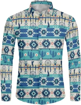 Men's Hawaiian Dress Shirt Casual Long Sleeve Button Down Shirt Tropical Beach Tops for Wedding, Party, Work Men's Hawaiian Dress Shirt Casual Long Sleeve Button Down Shirt Tropical Beach Tops for Wedding, Party, Work