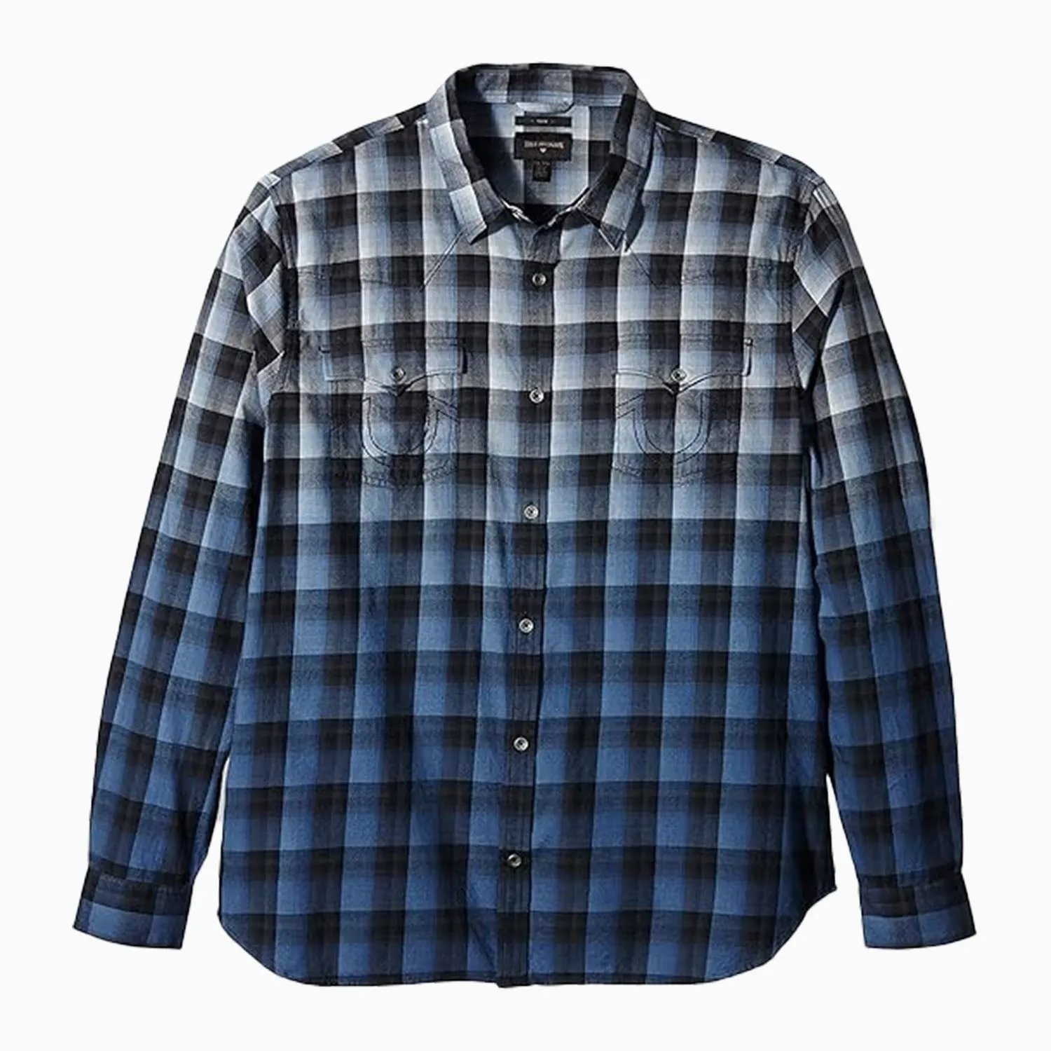 Men's Men's Dip-Dye Plaid Western Shirt