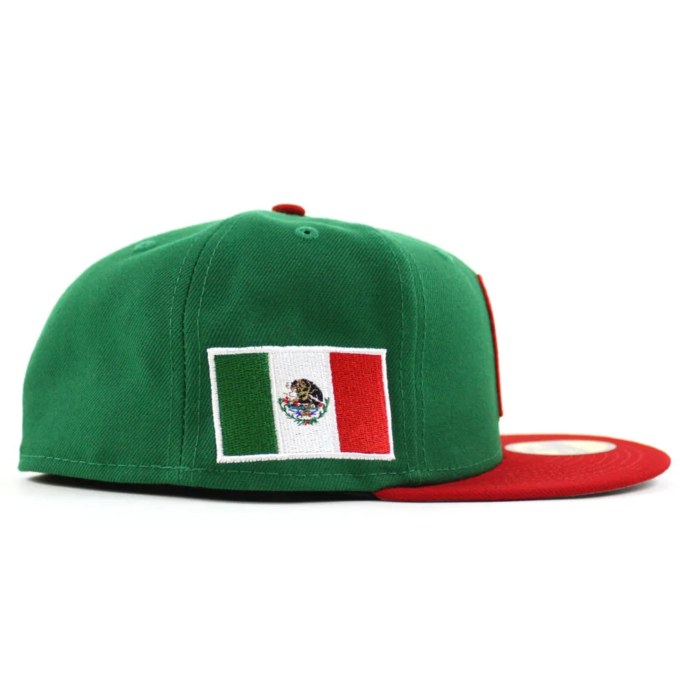 Mexico 2023 World Baseball Classic (WBC) New Era 59Fifty Fitted Hat (Green Red Grey Under Brim)