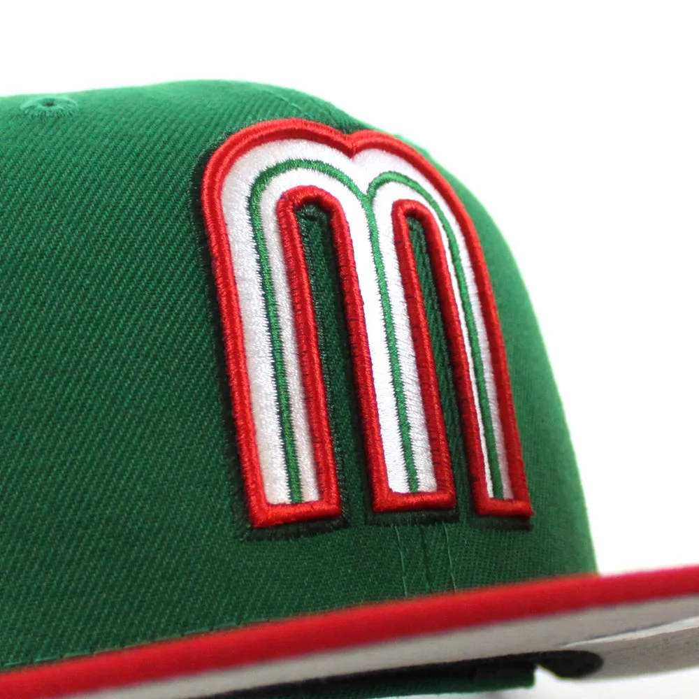 Mexico 2023 World Baseball Classic (WBC) New Era 59Fifty Fitted Hat (Green Red Grey Under Brim)