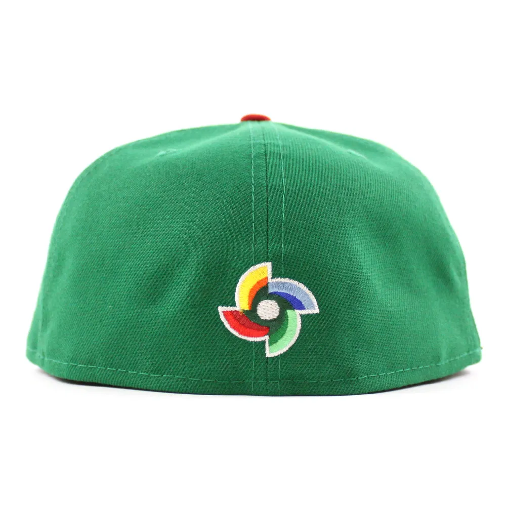 Mexico 2023 World Baseball Classic (WBC) New Era 59Fifty Fitted Hat (Green Red Grey Under Brim)