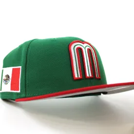 Mexico 2023 World Baseball Classic (WBC) New Era 59Fifty Fitted Hat (Green Red Grey Under Brim)