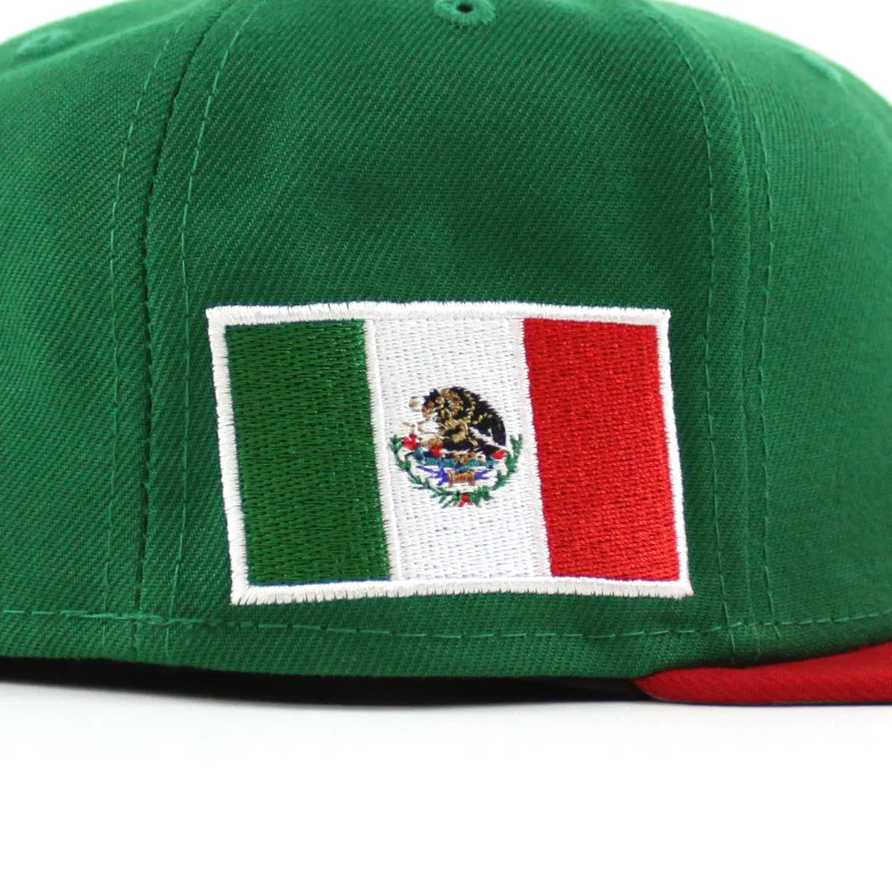 Mexico 2023 World Baseball Classic (WBC) New Era 59Fifty Fitted Hat (Green Red Grey Under Brim)
