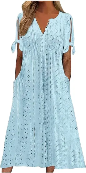 NaRHbrg Womens Summer Dress Casual Floral Print Midi Dress Button V Neck Short Sleeve Dresses Flowy Boho Beach Party Sundress NaRHbrg Womens Summer Dress Casual Floral Print Midi Dress Button V Neck Short Sleeve Dresses Flowy Boho Beach Party Sundress