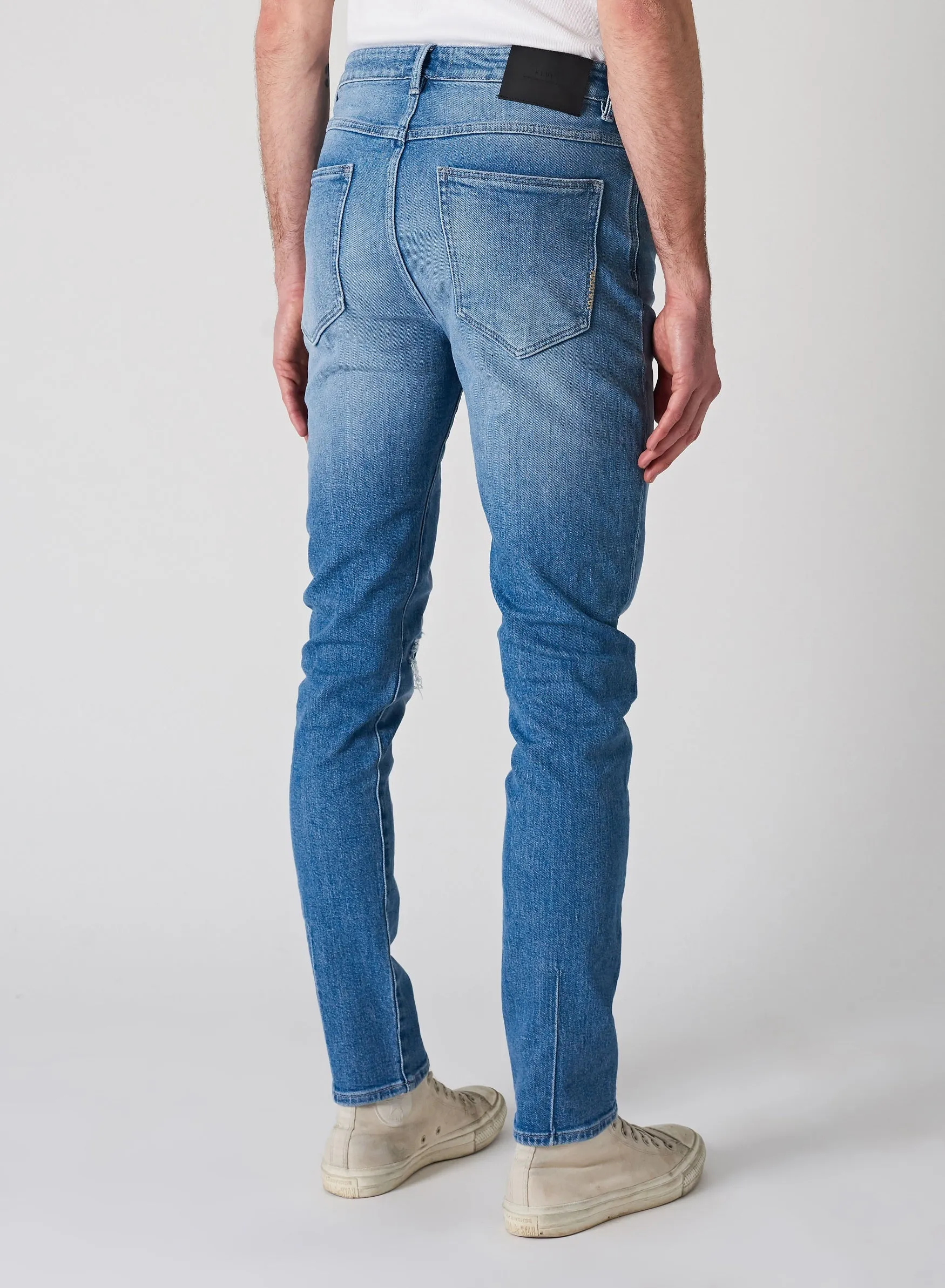 Neuw MENS RAY TAPERED SLIM JEANS - BLUE  KIMBIE TORN