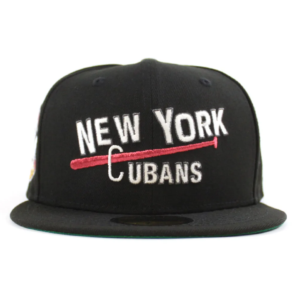 New York Cubans New Era 59Fifty Fitted Hat (Black Green Under Brim)