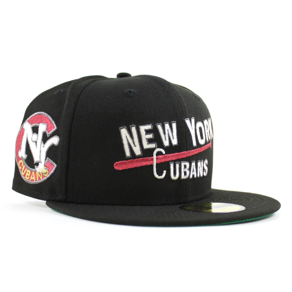 New York Cubans New Era 59Fifty Fitted Hat (Black Green Under Brim)