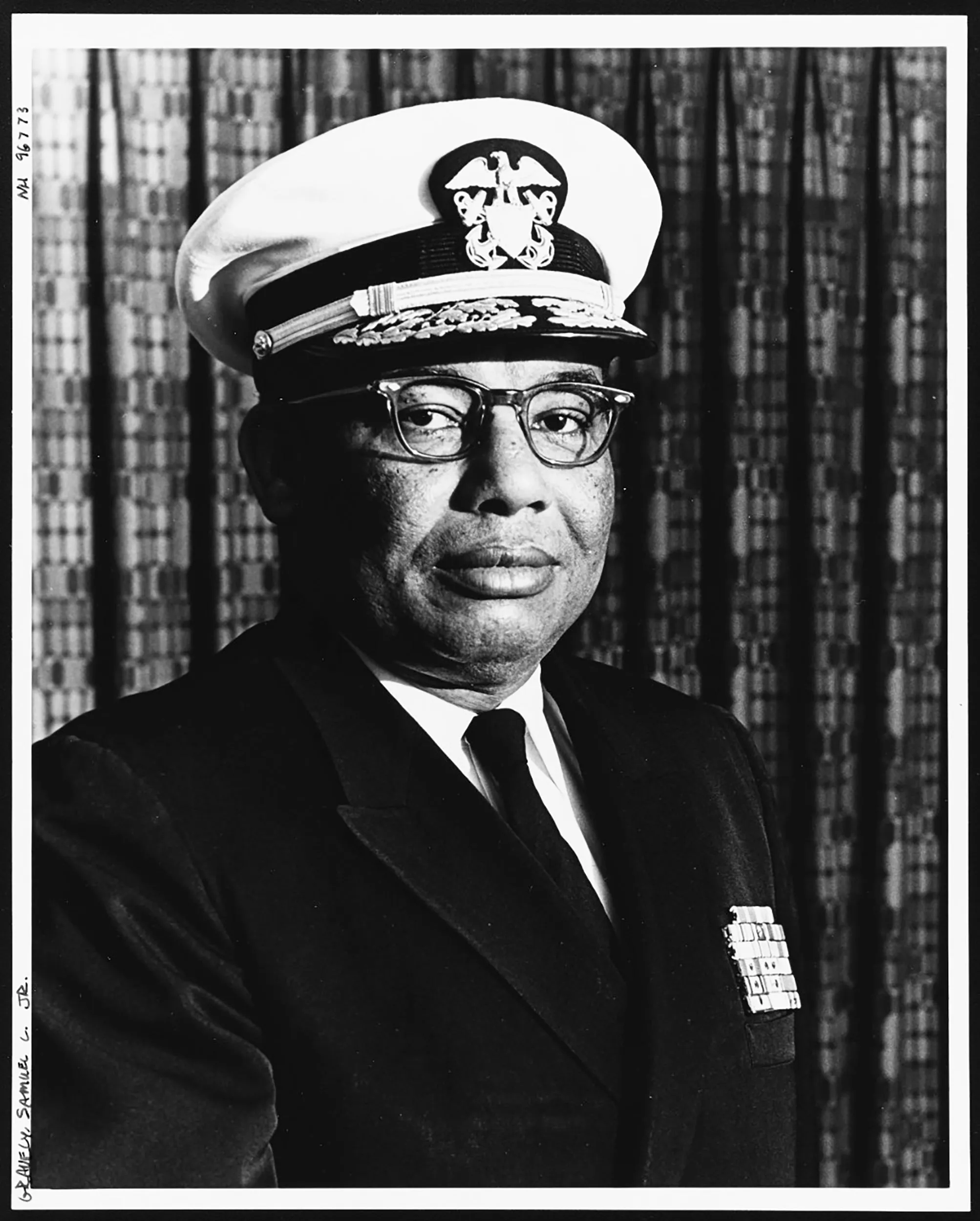 Original U.S. Navy “Baseball Cap” For Admiral Samuel Gravely - First African American to Serve On a Fighting Ship as an Officer, First to Command a Navy ship, First Fleet Commander, and First to Become a Flag Officer