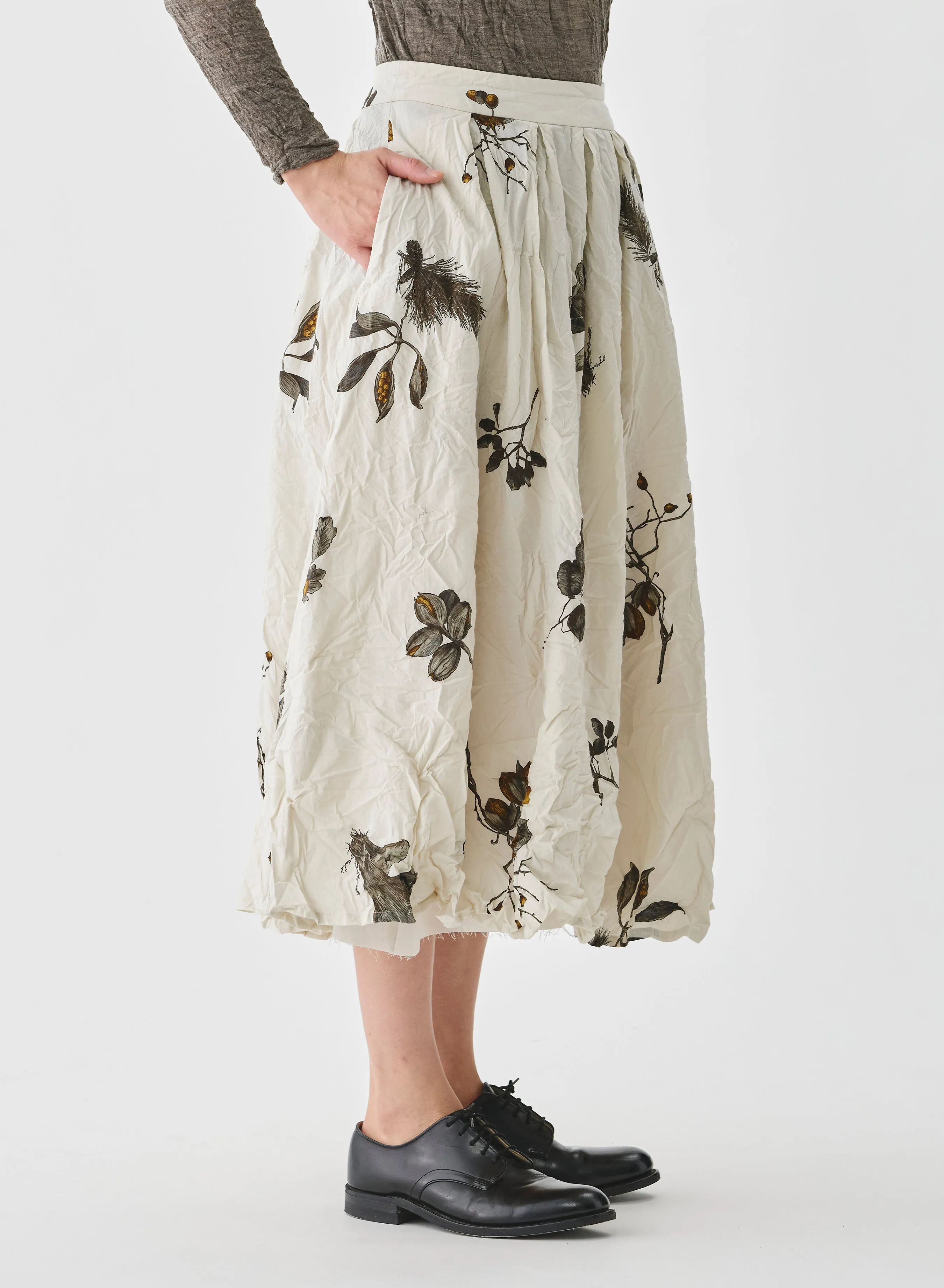 Pas De Calais - Secret Forest Print Skirt