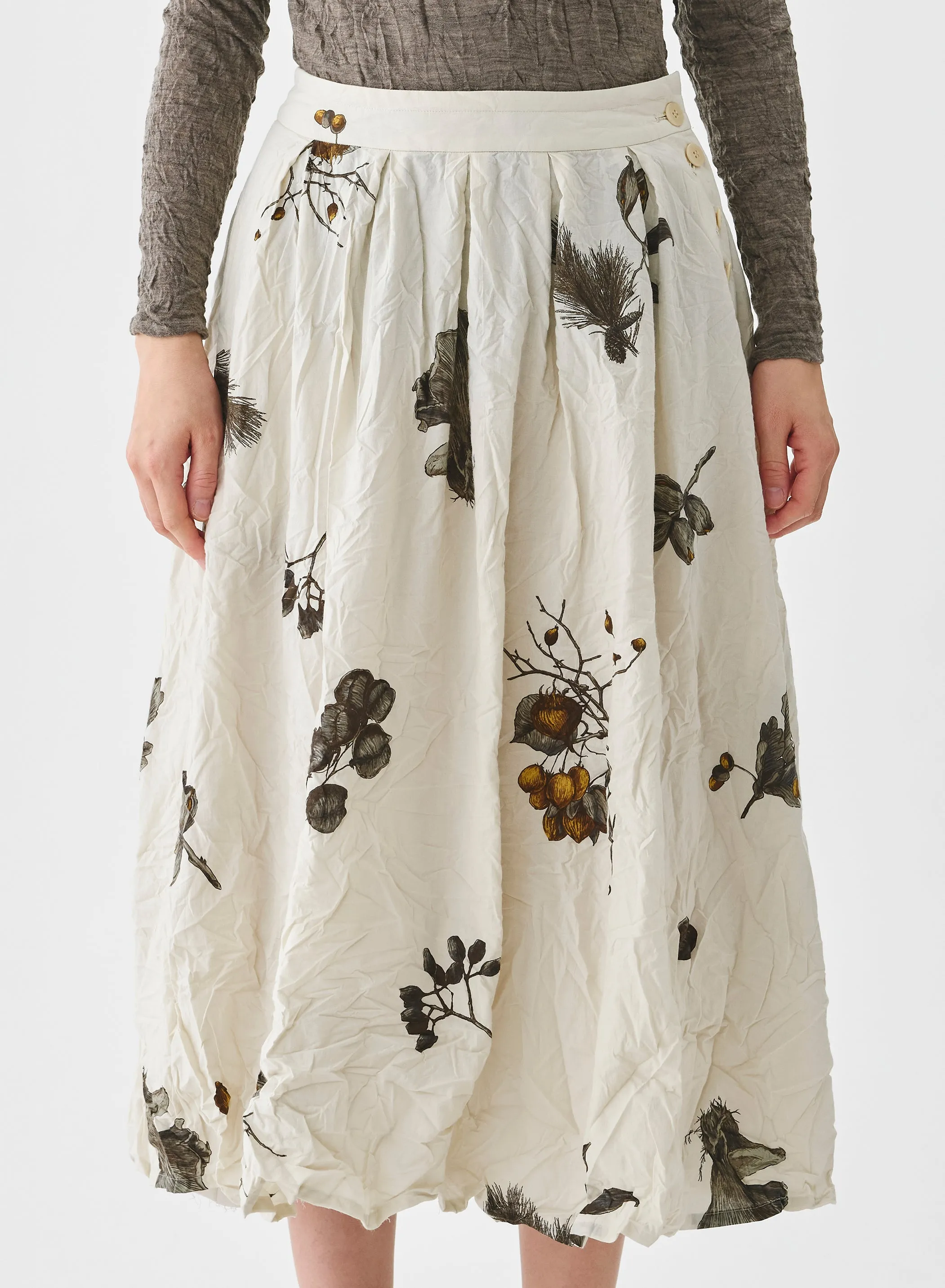 Pas De Calais - Secret Forest Print Skirt