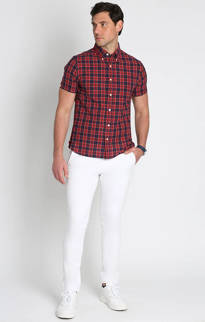 Plaid Madras Short Sleeve Shirt