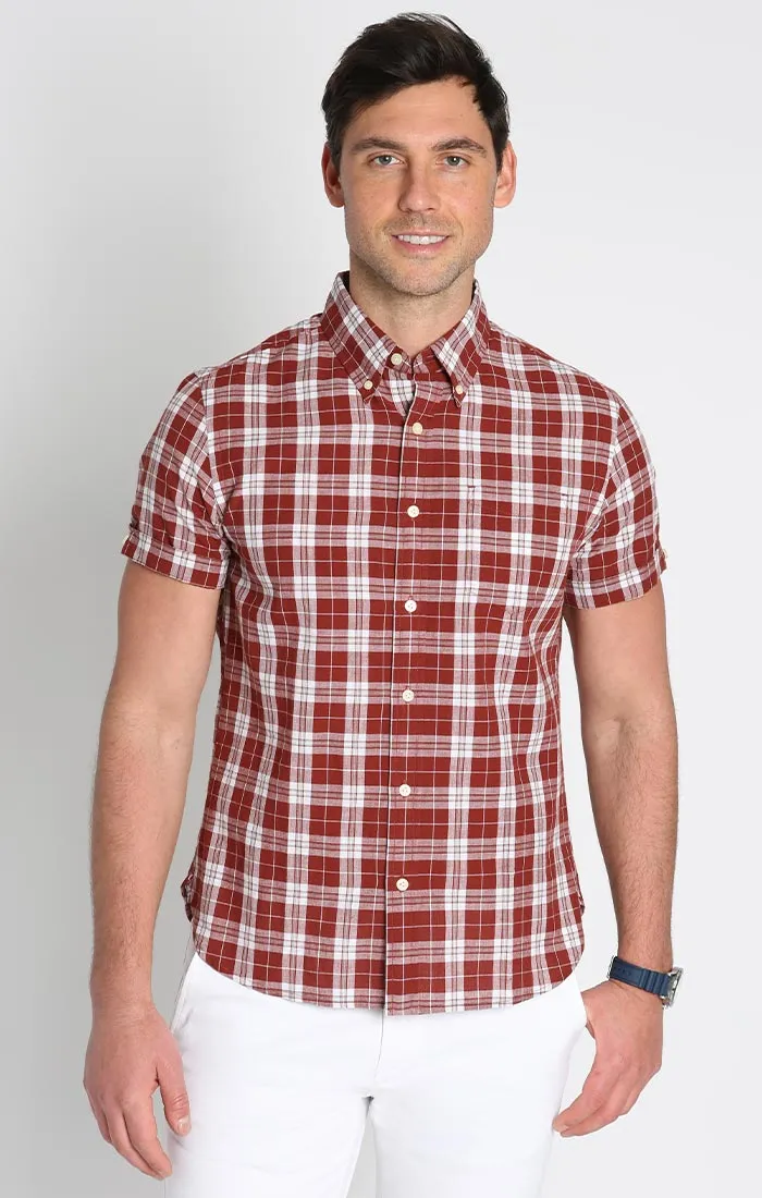 Plaid Madras Short Sleeve Shirt