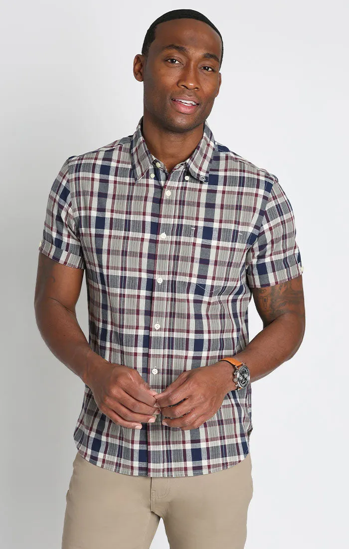 Plaid Madras Short Sleeve Shirt