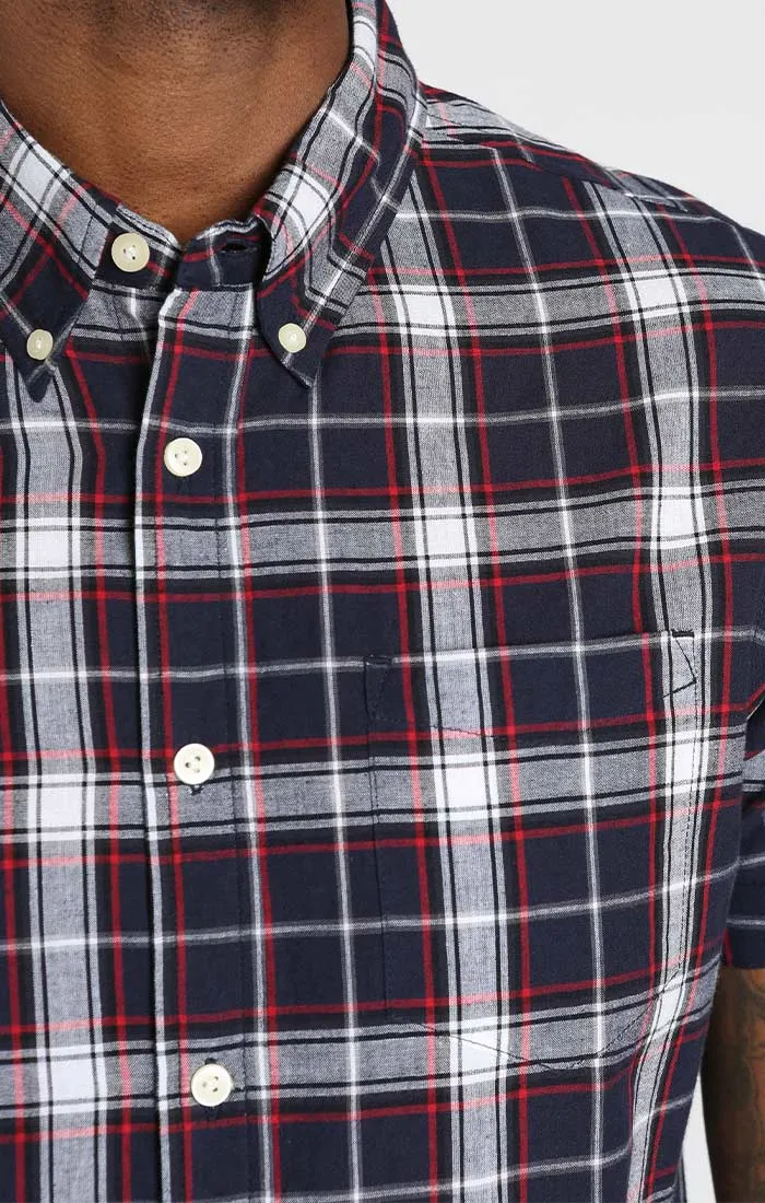 Plaid Madras Short Sleeve Shirt