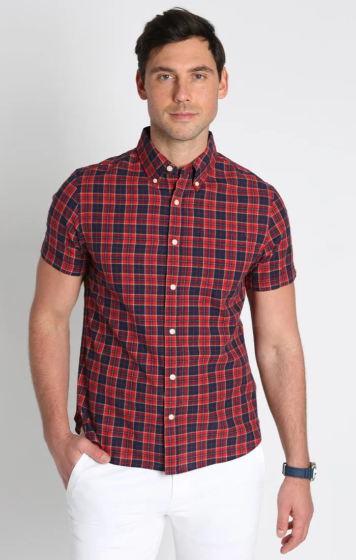Plaid Madras Short Sleeve Shirt