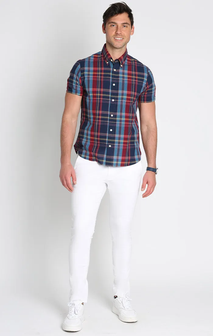 Plaid Madras Short Sleeve Shirt