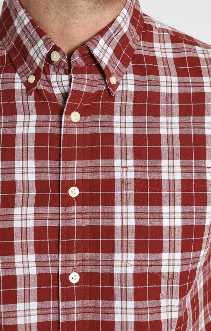 Plaid Madras Short Sleeve Shirt
