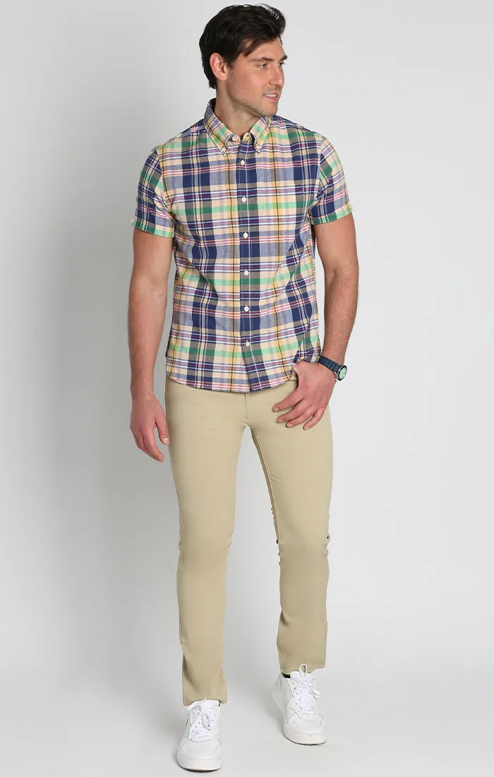 Plaid Madras Short Sleeve Shirt