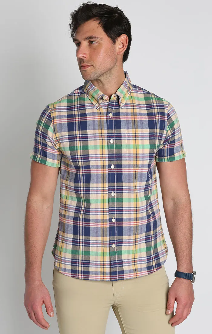Plaid Madras Short Sleeve Shirt