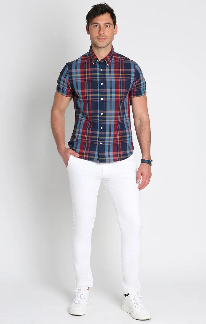 Plaid Madras Short Sleeve Shirt