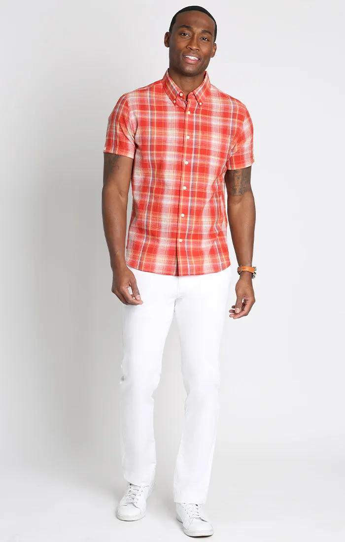 Plaid Madras Short Sleeve Shirt
