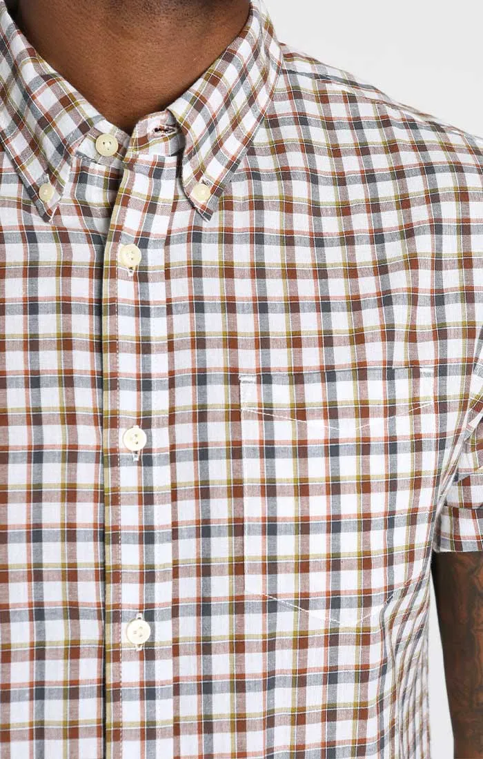 Plaid Madras Short Sleeve Shirt