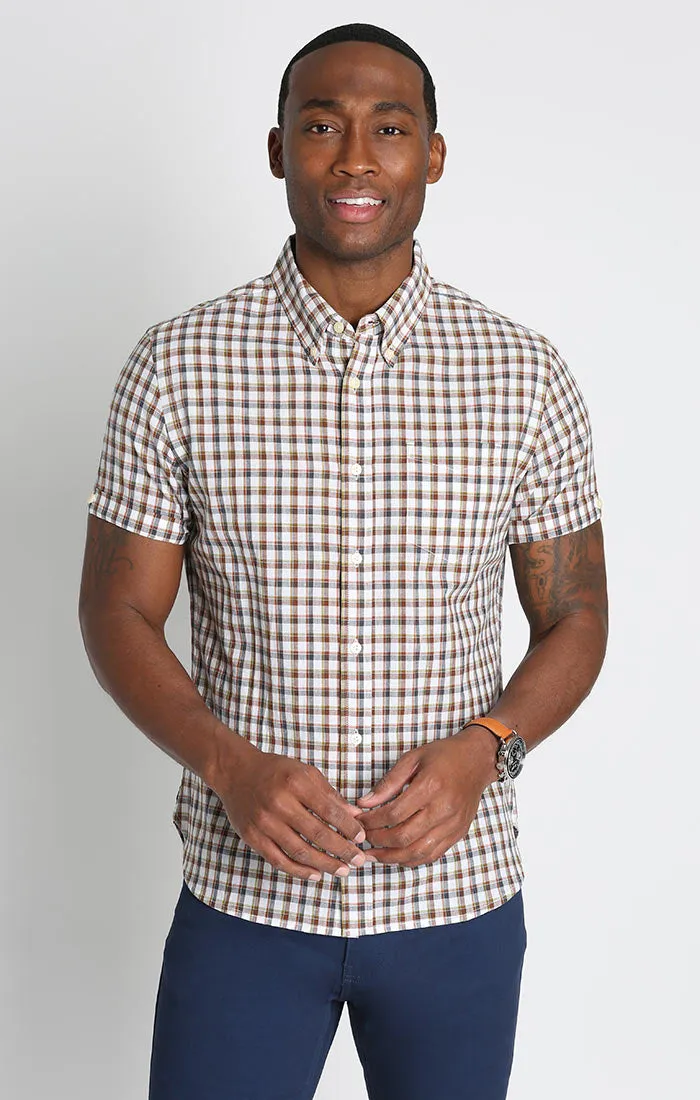 Plaid Madras Short Sleeve Shirt