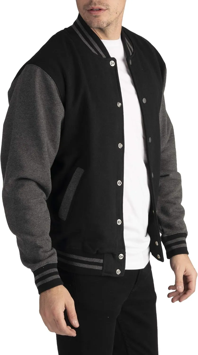 Pro Club Men's Varsity Fleece Baseball Jacket