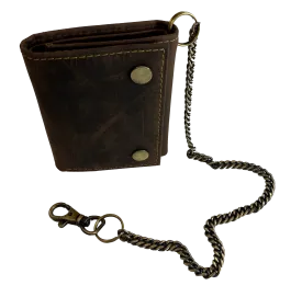 "The Road Rash" RFID Trifold Chain Wallet