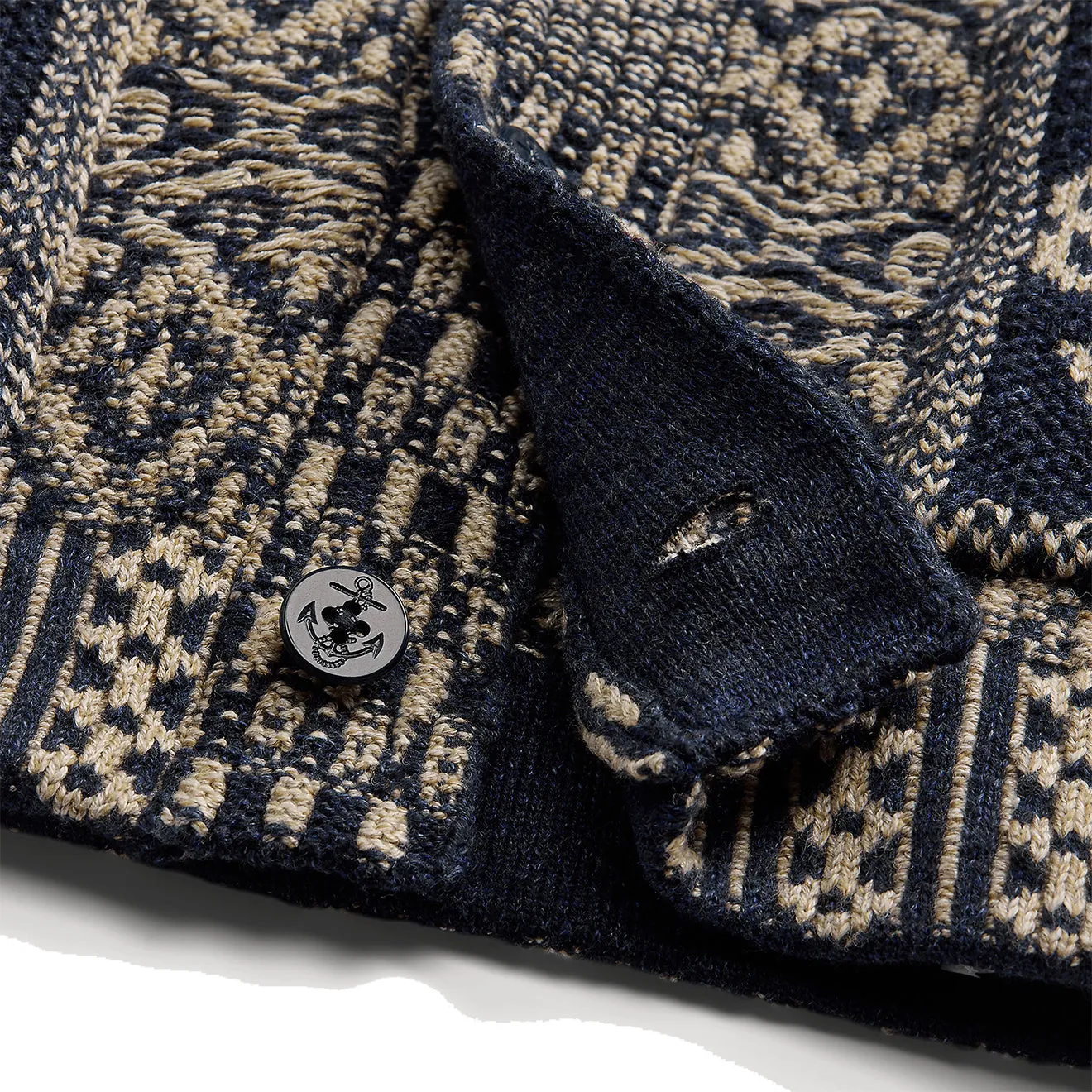 RRL by Ralph Lauren Cotton-Blend Shawl Cardigan Navy/Cream