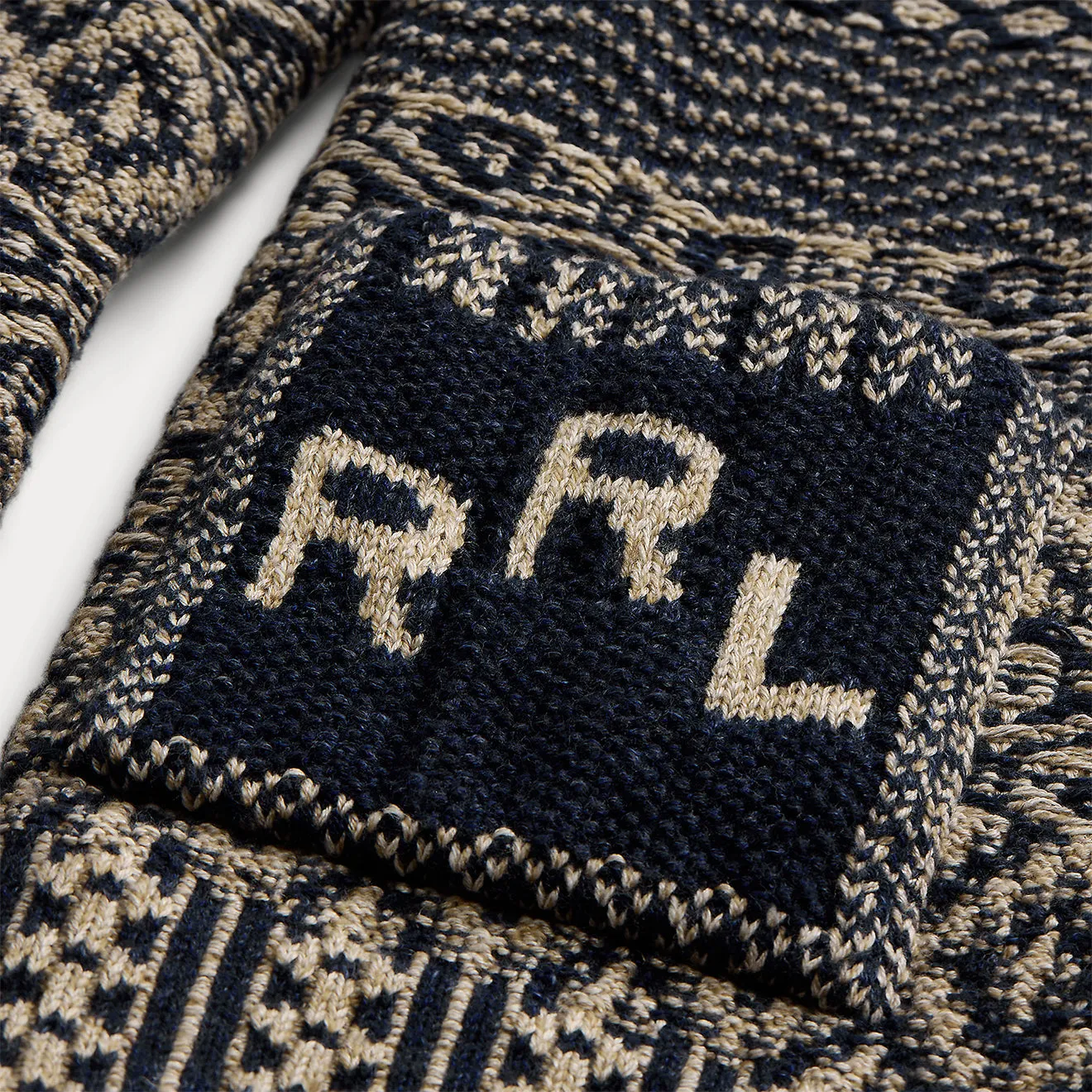 RRL by Ralph Lauren Cotton-Blend Shawl Cardigan Navy/Cream