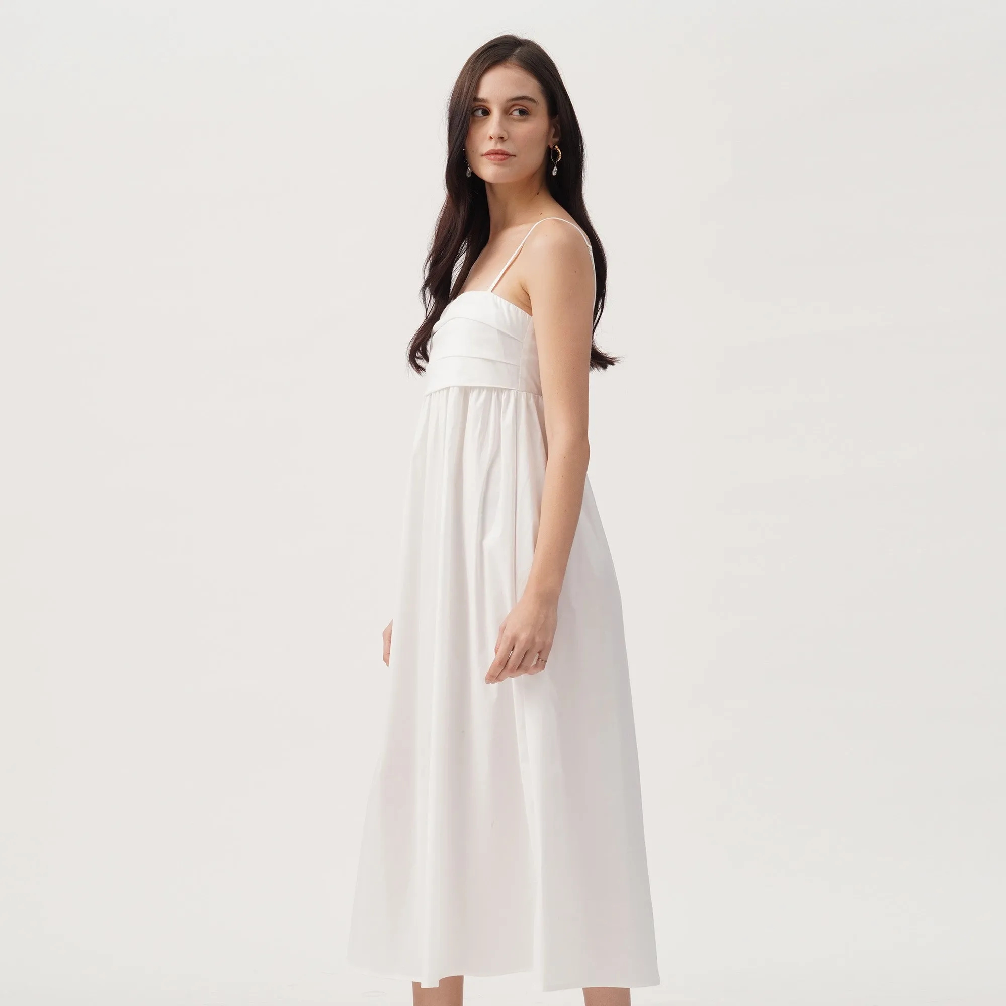 Shirred Bodice Maxi Dress