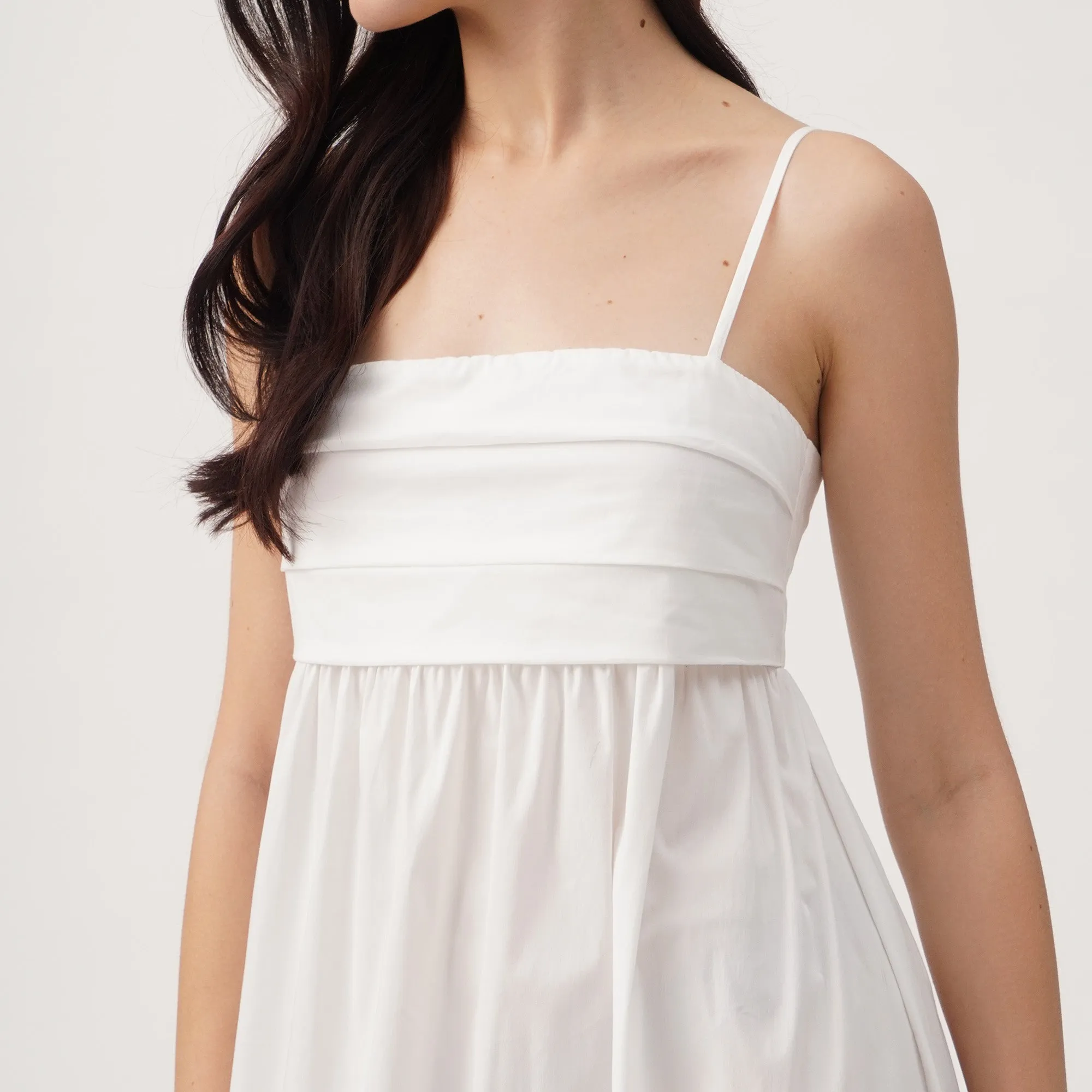 Shirred Bodice Maxi Dress