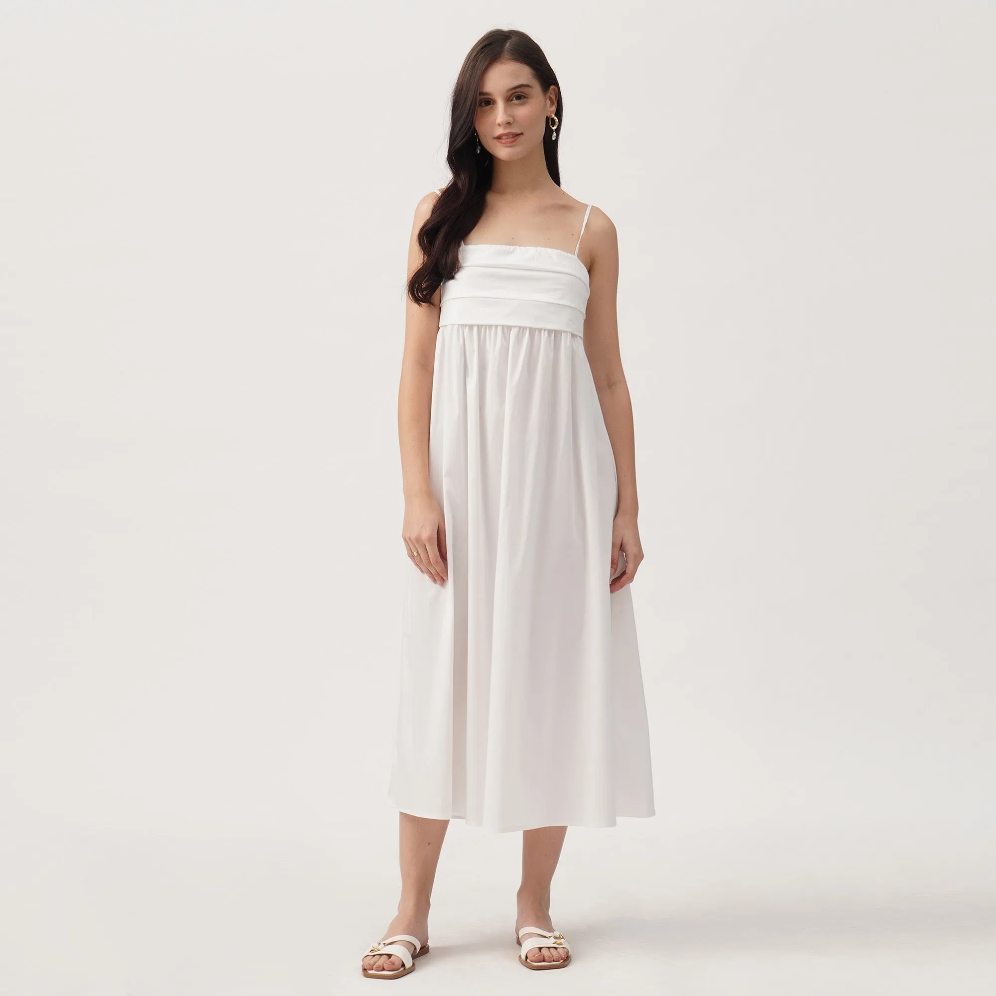 Shirred Bodice Maxi Dress