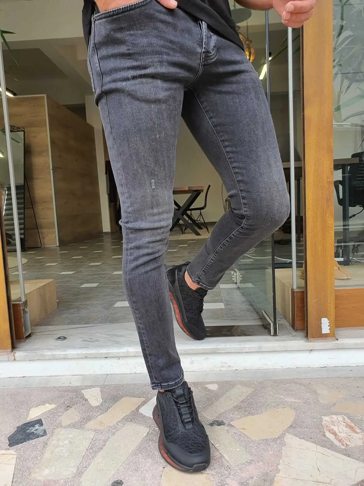 Smoked Ripped Jeans